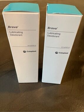 Coloplast Brava Lubricating Deodorant 2 New Bottles 8 oz Exp. 2027 Ref.# 12061